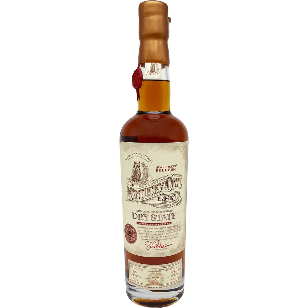 Kentucky Owl Dry State 100th Anniversary Limited Edition Straight Bourbon Whiskey 750ml