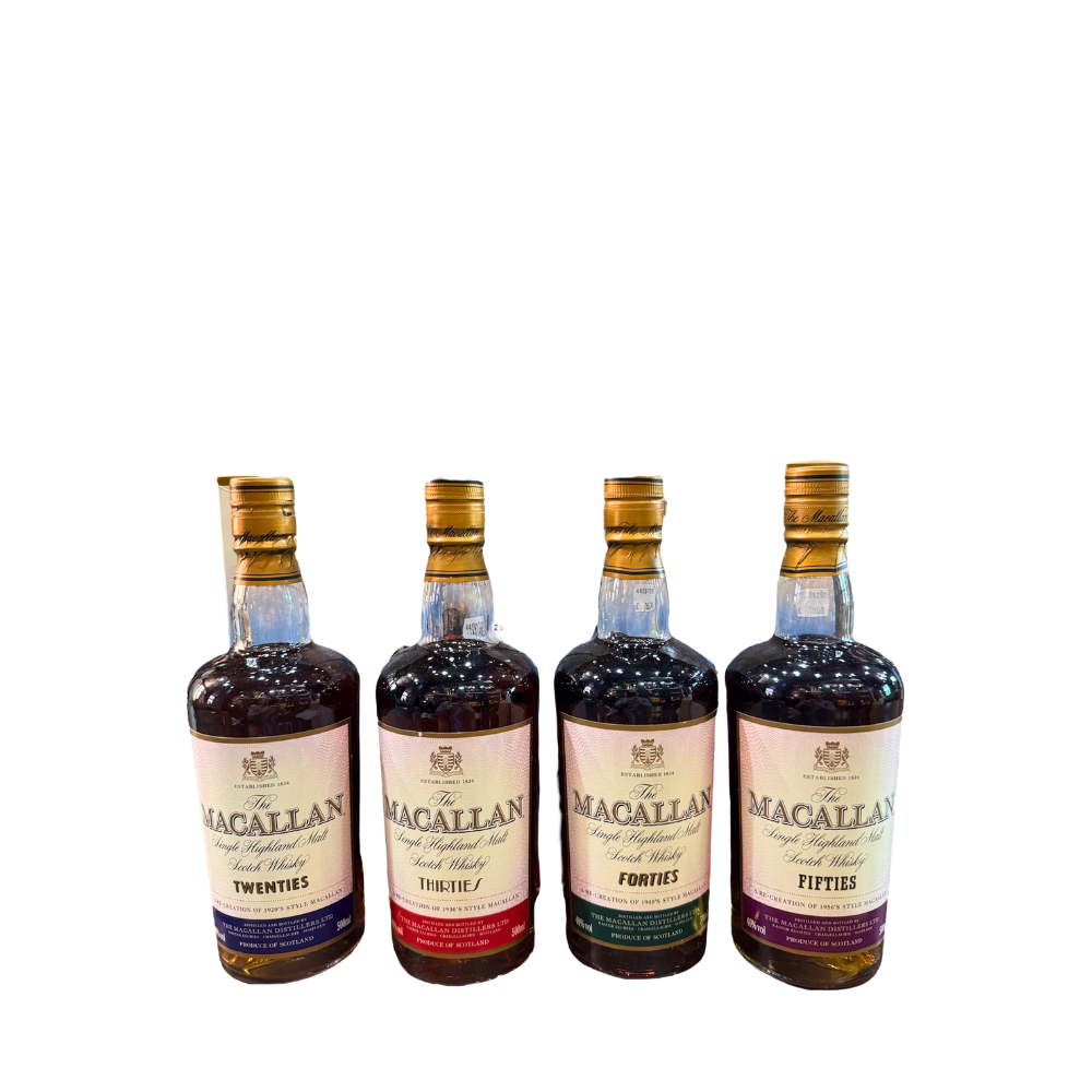 The Macallan Twenties 500ml 40% 1920’s Macallan Decades Set | Twenties, Thirties, Forties & Fifties (4