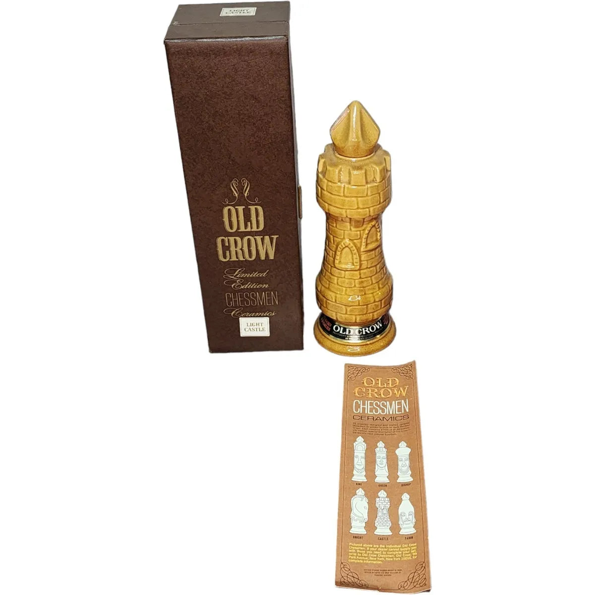 Old Crow Chessmen Light Castle 86 Proof (1969) 4/5 Quart