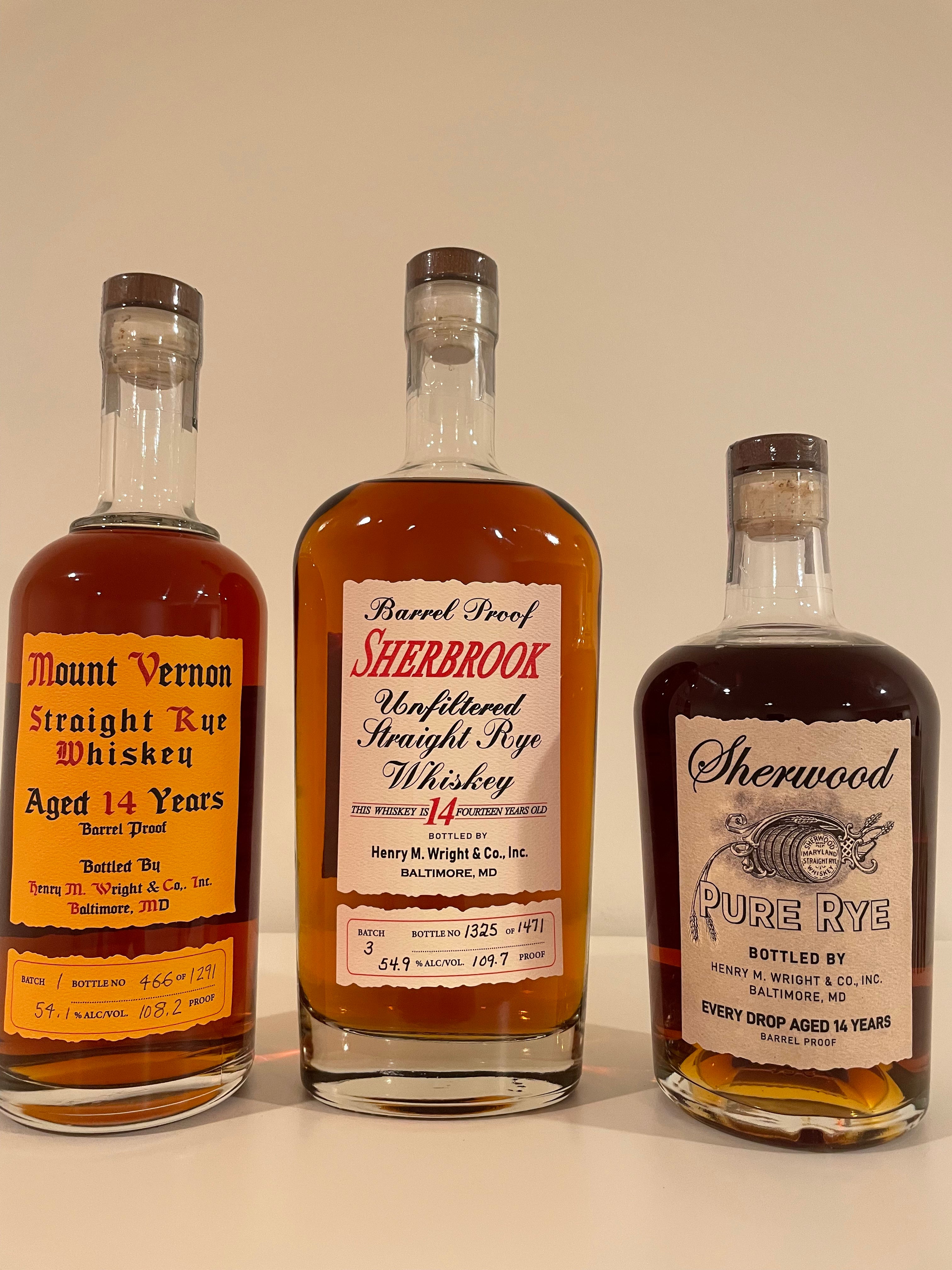 MD Heritage Rye Collection - Mt. Vernon - Sherbrook - Sherwood (3 total  bottles)