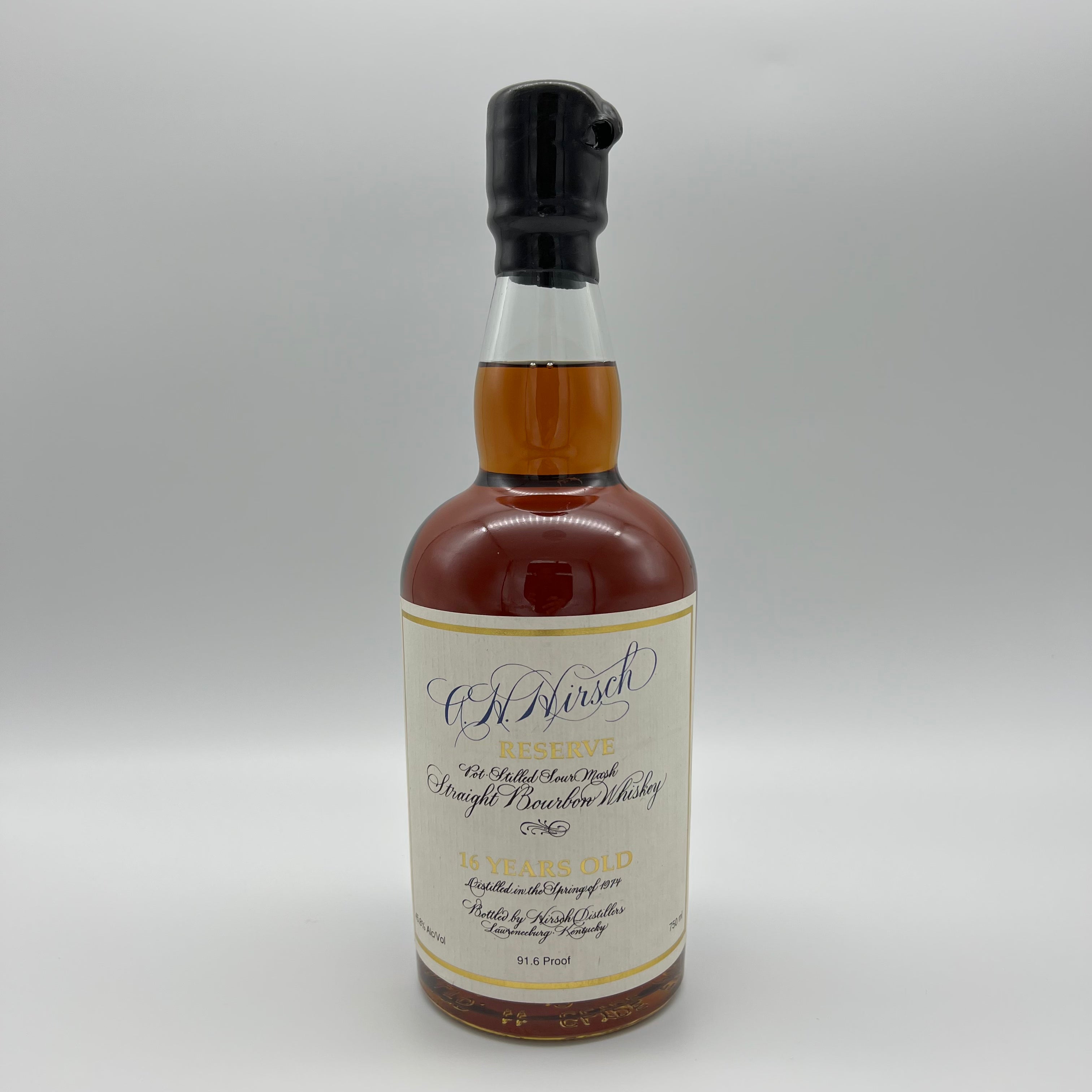 A H Hirsch Reserve 16yr Squat Black Wax 91.6pf – The Bourbon Concierge
