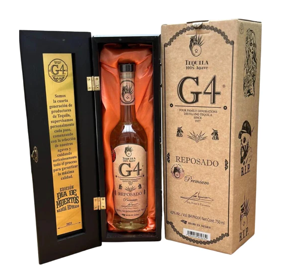 G4 Reposado de Madera Dia de Muertos Edition Tequila with Gift Box