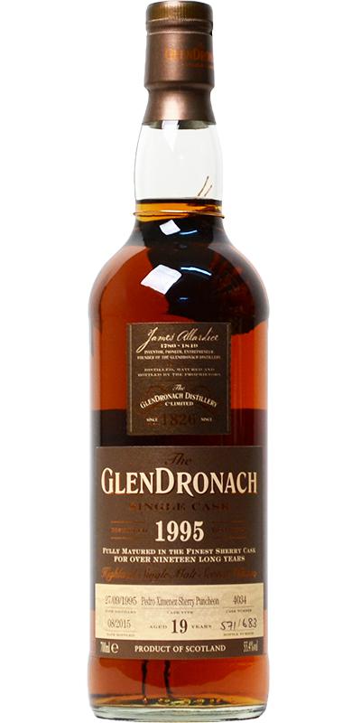 GlenDronach 1995 19 year Pedro Ximenez Sherry Puncheon Single Malt Scotch