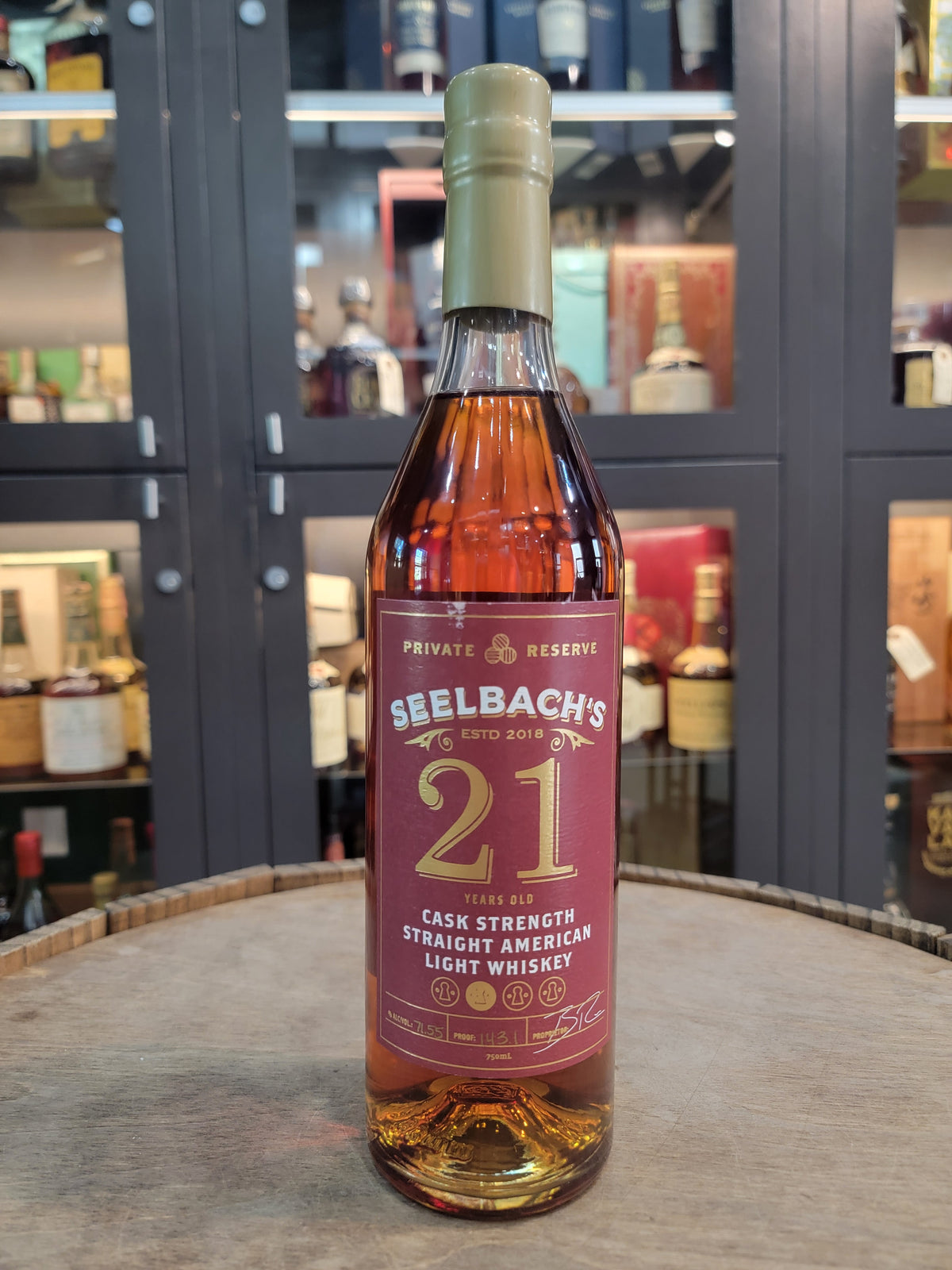 Seelbach's Private Reserve 21 Year American Light Whiskey (143.1 Proof)