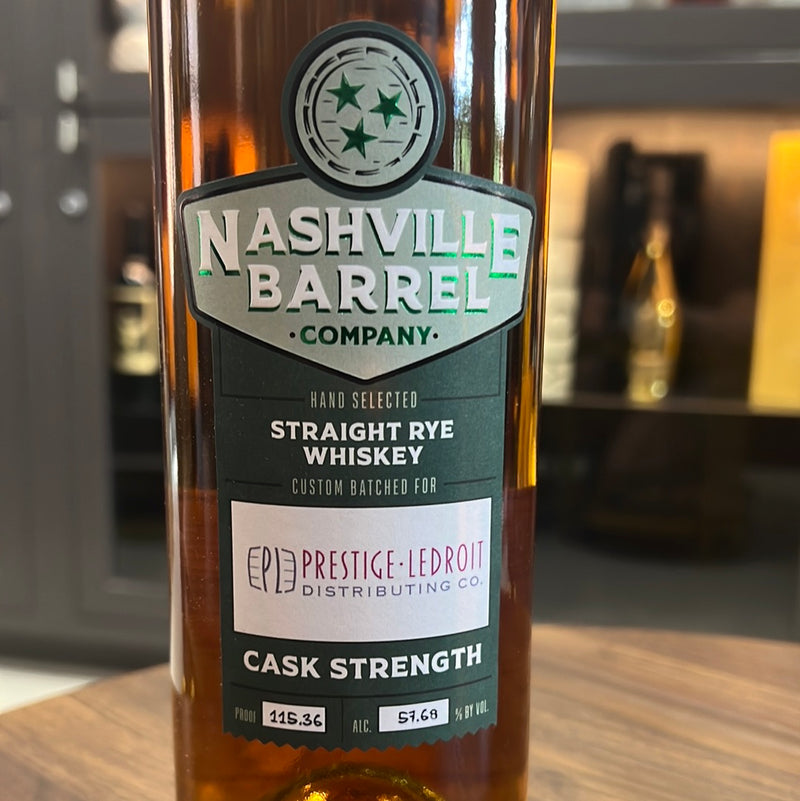 Nashville Barrel Company - Cask Strength Straight Rye Whiskey - Prestige Bottling