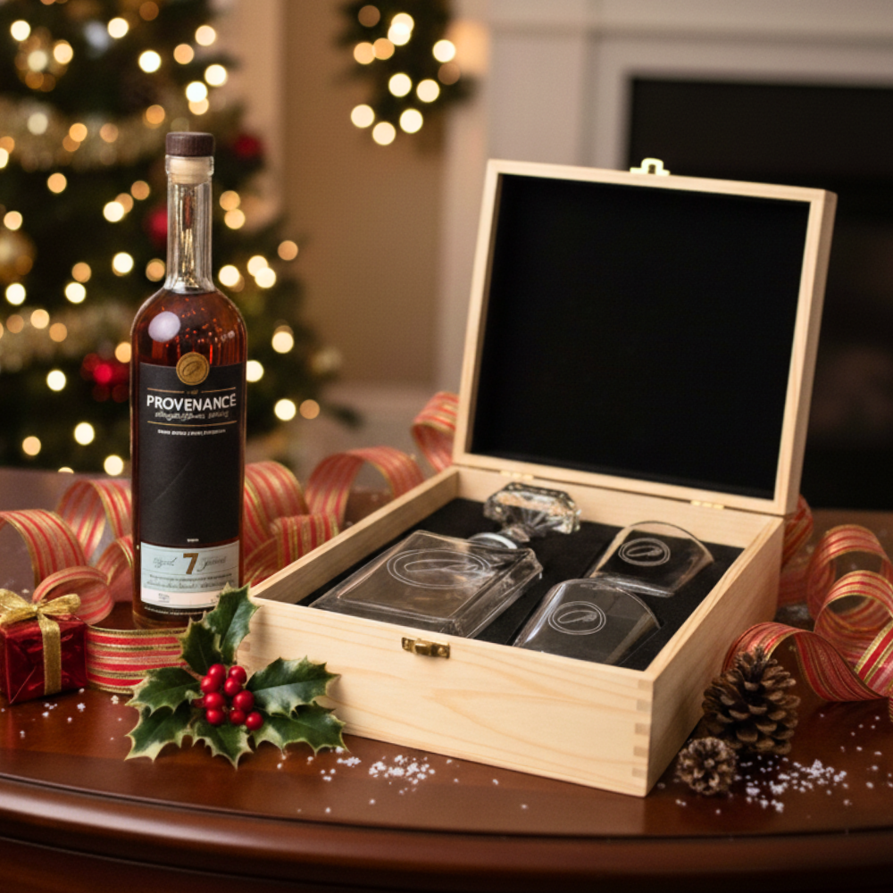 Provenance 7 Year Bourbon Gift Set with Crystal Decanter and Glasses
