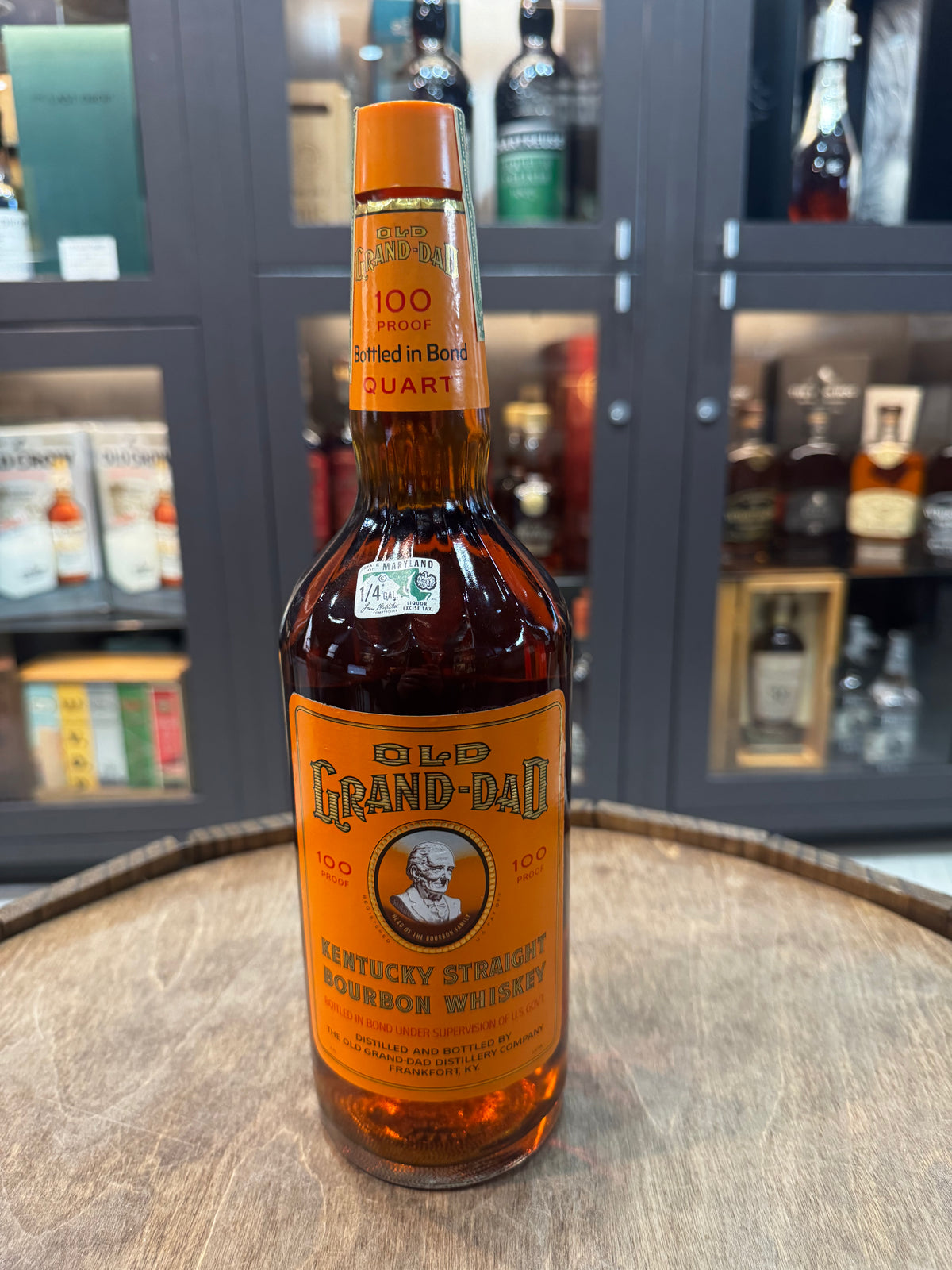 Old Grand Dad BIB Quart 1968 to 1973 – The Bourbon Concierge