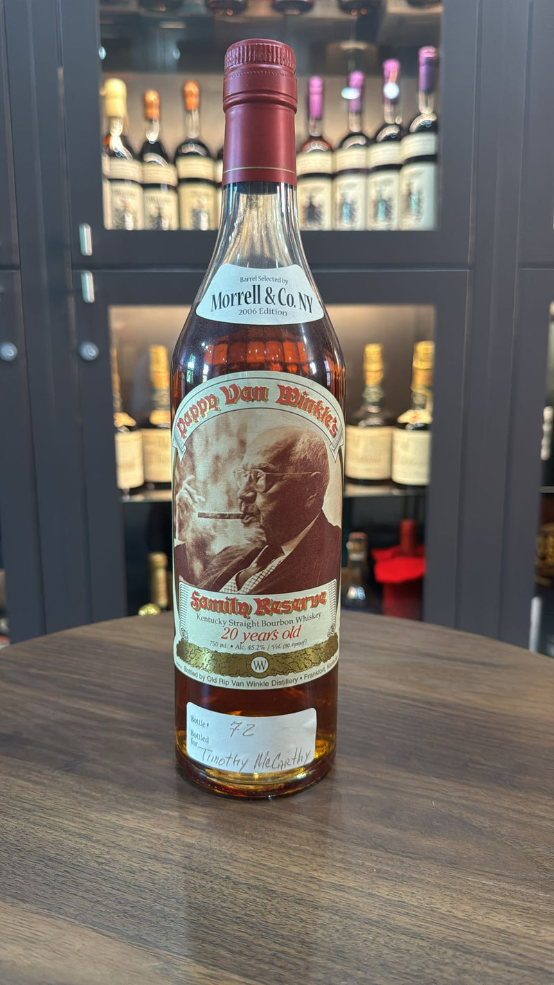 Pappy Van Winkle 20 Years Old  Morrell & Company Single Barrel 2006