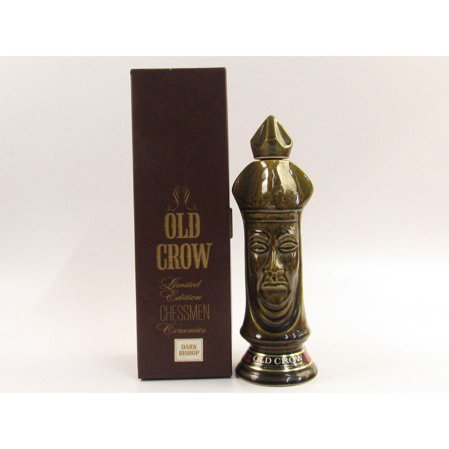 Old Crow Chessmen Dark Bishop 86 Proof (1969) 4/5 Quart
