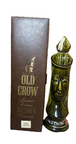 Old Crow Chessmen Dark Queen 86 Proof (1969) 4/5 Quart