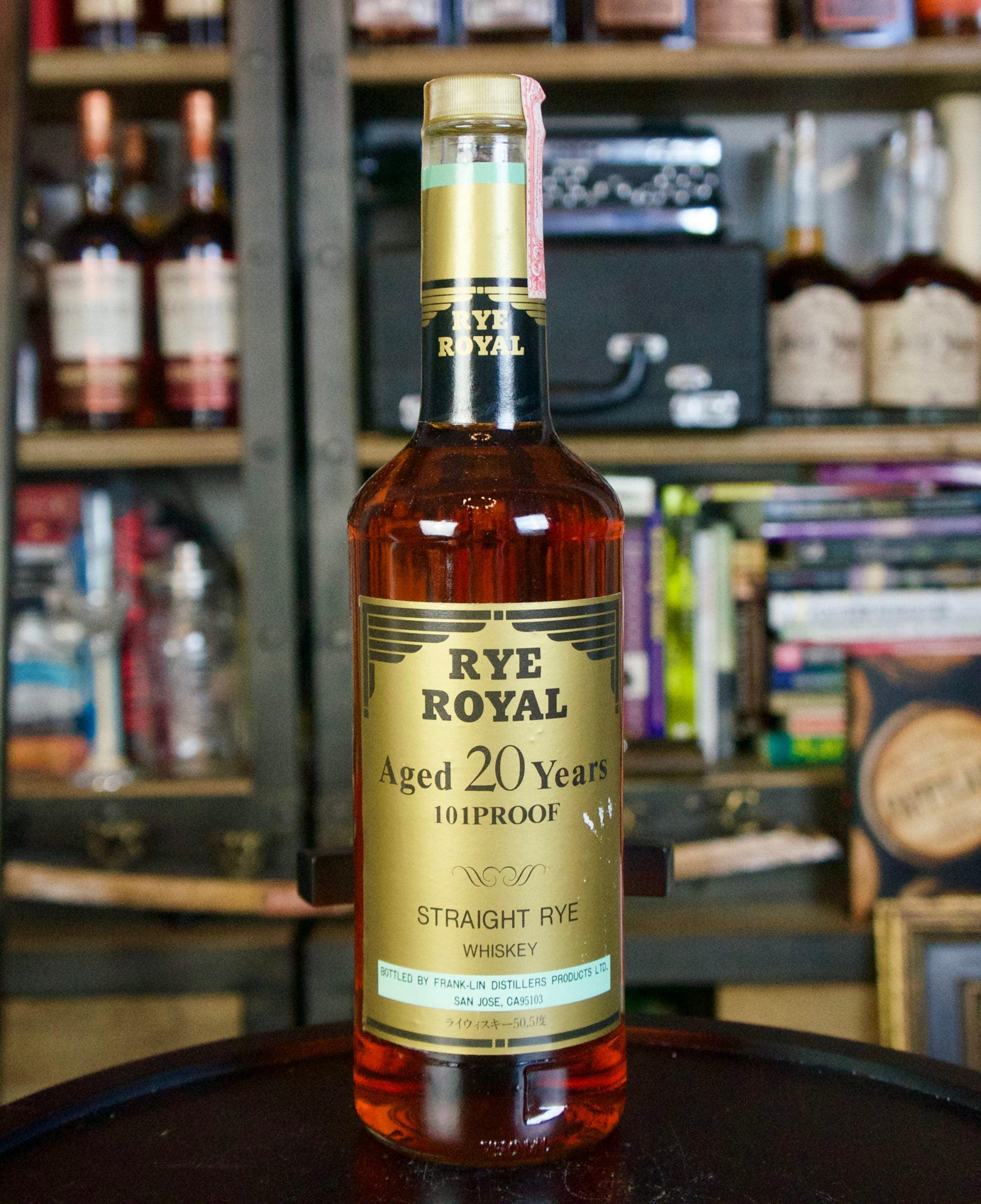 Rye Royal 20 year 101proof (1980's) 750 ml – The Bourbon Concierge