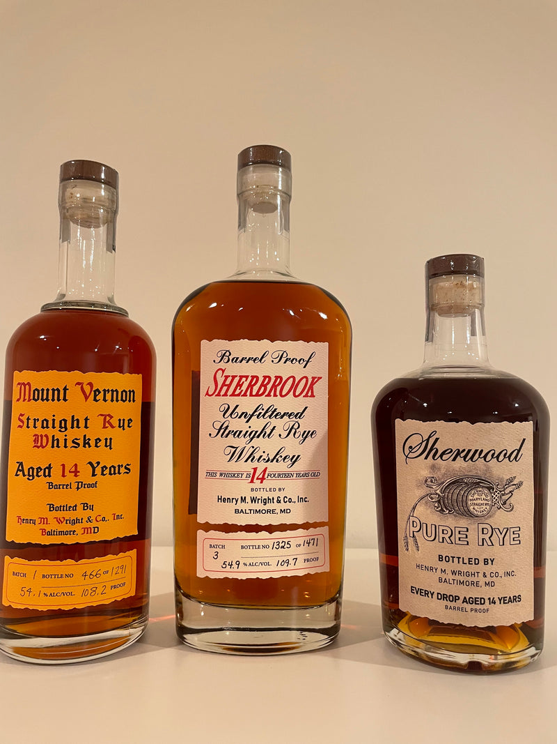MD Heritage Rye Collection - Mt. Vernon - Sherbrook - Sherwood (3 total bottles)