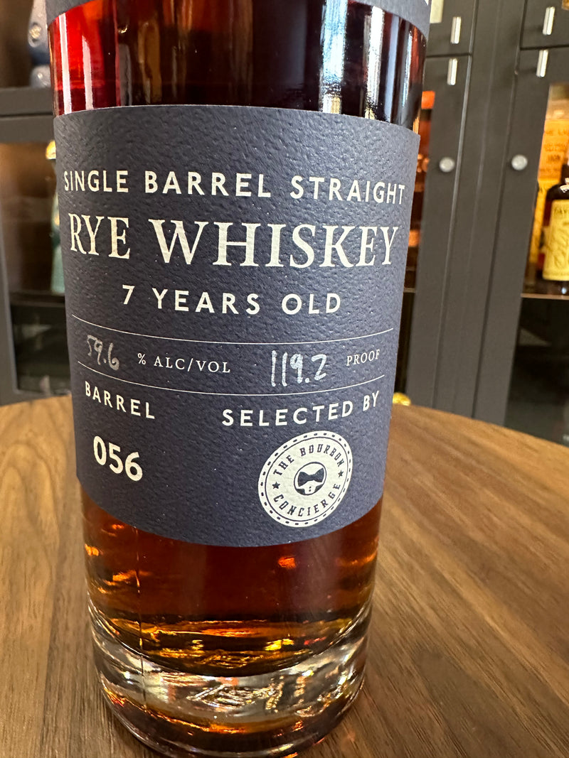 Staves and Grain - 7 year rye “The Bourbon Concierge” Private Barrel