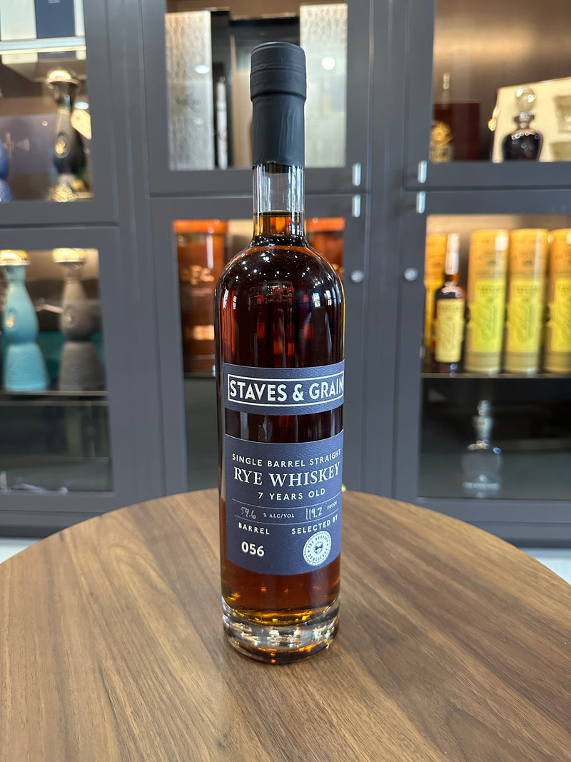 Staves and Grain - 7 year rye “The Bourbon Concierge” Private Barrel